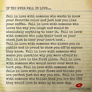 if you ever fall in love